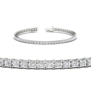 6 Carat Princess Cut Diamond Tennis Eternity Bracelet
